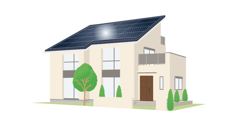 太陽光発電システム：0円で設置※諸条件があります（LIXIL建て得プランや、東北電力あおぞらチャージなど）