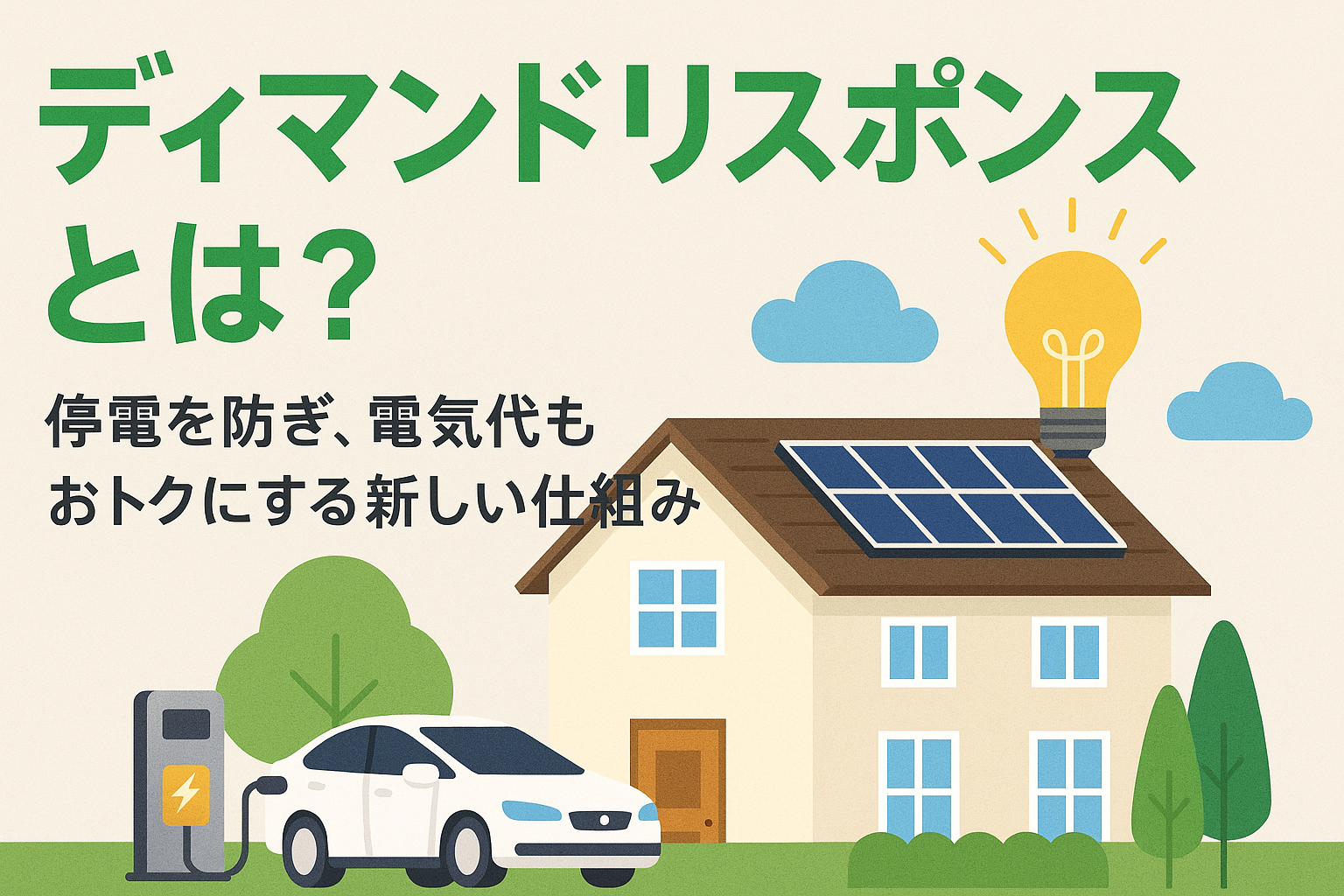 【暮らしの省エネ豆知識】ディマンドリスポンスとは？停電を防ぎ、電気代もおトクにする新しい仕組み